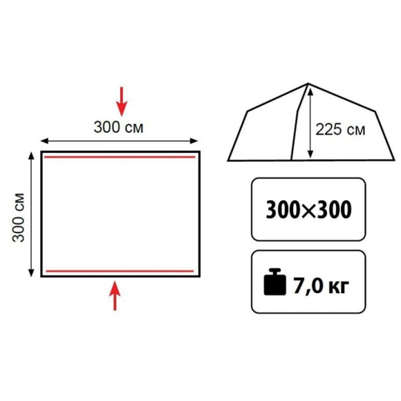 Tramp Lite шатер Bungalow (зеленый), 4743131053939