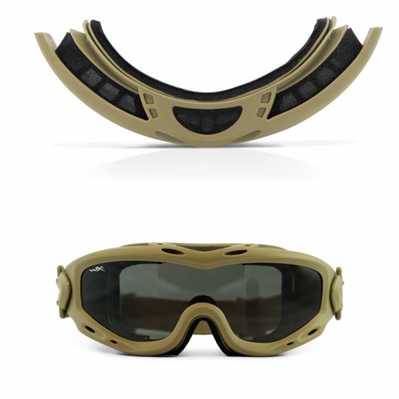 Тактическая маска-очки для стрельбы с баллистической защитой WILEYX Spear Matte Tan (Grey-Clear)