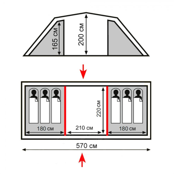 Кемпинговая палатка Totem Hurone 6 (V2)