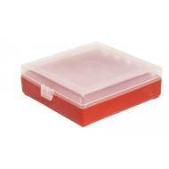 Кейс Megaline пластиковый (красный) с прозрачной крышкой на 100 патронов калибра 9мм, 550/1000-100RT