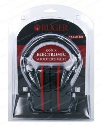 НАУШНИКИ RUGER® АКТИВНЫЕ, СТЕРЕО, 27DB, МЯГКИЙ ОБОД, ОТКЛИК 1,5 МИЛЛИСЕК., ЦВЕТ ЧЕРНО-КРАСНЫЙ , 27850