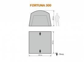 Шатёр автоматический (быстросборный) FORTUNA 300 (четырёхместный), FORTUNA300(MR)