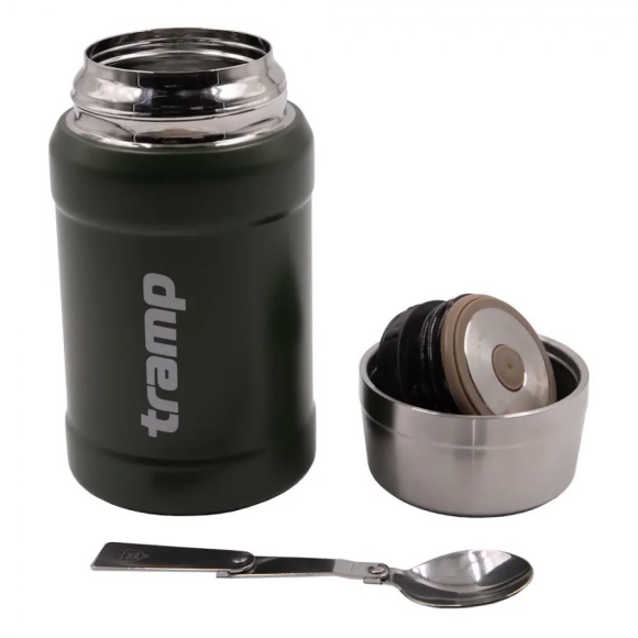 Tramp Термос с широким горлом 0.8 л с сумкой, оливковый, TRC-132