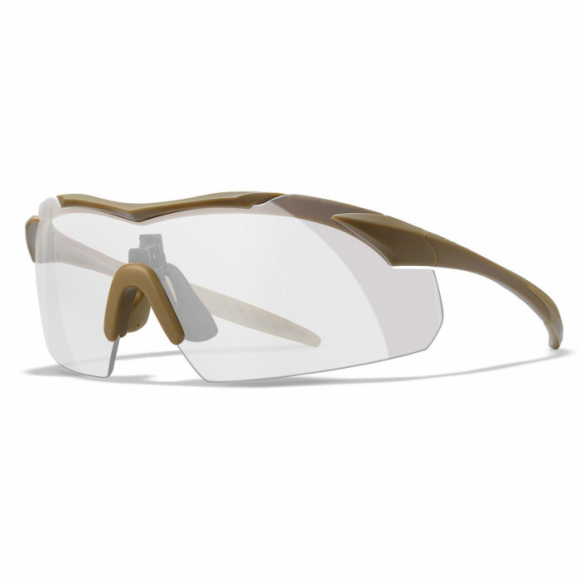 Баллистические очки для стрельбы с защитой от осколков Wiley X Vapor Matte Tan (Clear-Grey-Rust)