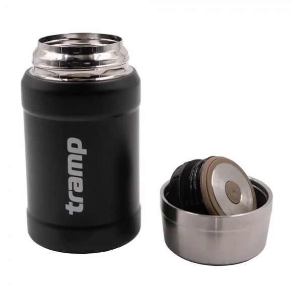 Tramp Термос с широким горлом 0.8 л с сумкой, черный, TRC-132-9009