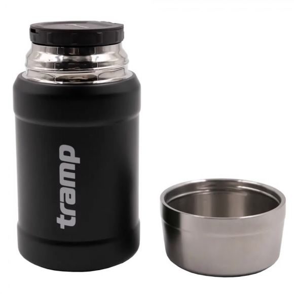 Tramp Термос с широким горлом 0.8 л с сумкой, черный, TRC-132-9009