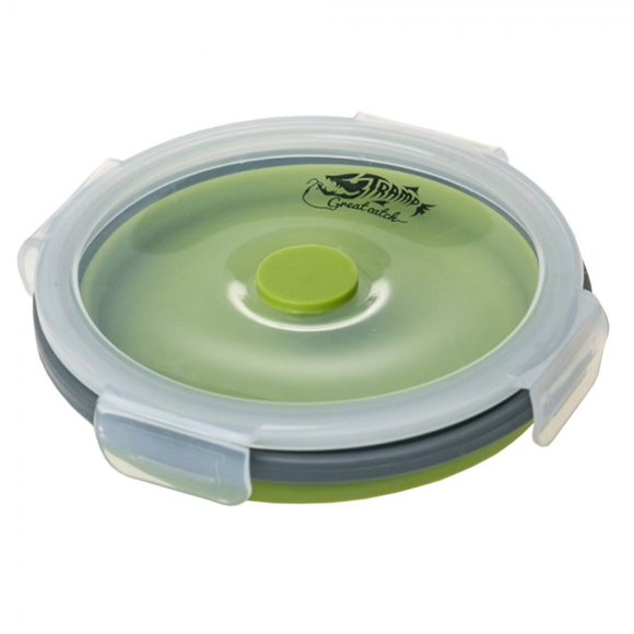 Tramp Контейнер складной с крышкой-защелкой 550 мл, оливковый, TRC-088