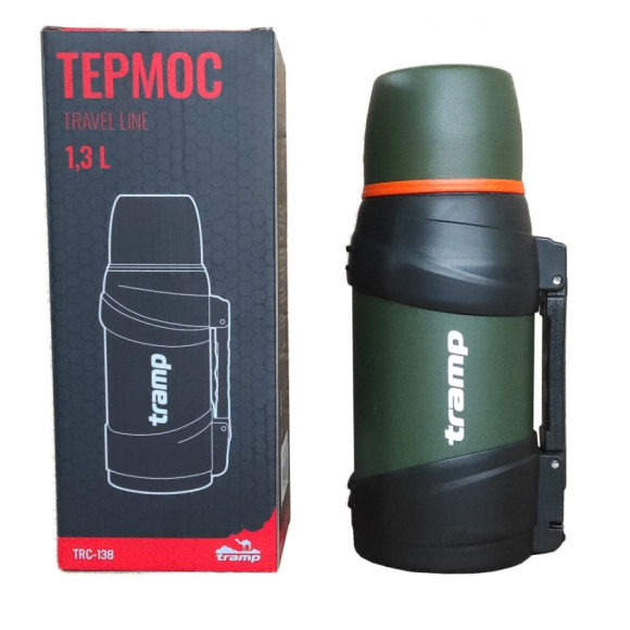 Tramp Термос Travel 1.3 л, оливковый, TRC-138-6050