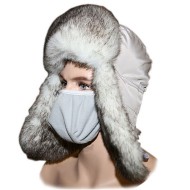 Шапка-ушанка с маской БЕЛЫЙ ВОЛК 58-60, VK202-58-60