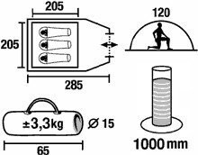 Палатка HIGH PEAK Nevada 3, 10081