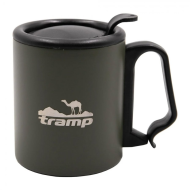 Tramp термокружка с поилкой и защёлкой 350 мл оливковый, TRC-037