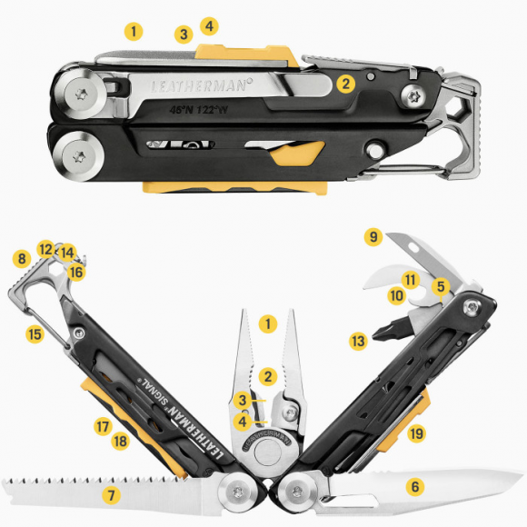 Мульти-инструмент с плоскогубцами и ножом LEATHERMAN Signal Cobalt (Multi-Tool)