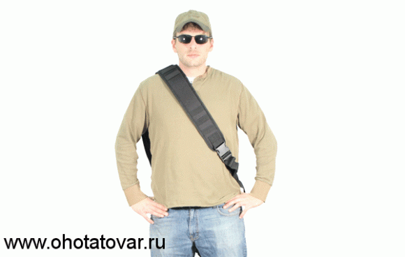 Чехол-рюкзак Leapers UTG на одно плечо, 86x35,5 см, цвет серый металлик/черный, PVC-PSP34BG