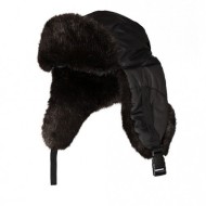 Шапка-ушанка с регулировкой размера меховая СОБОЛЬ черная, Z311-56-58