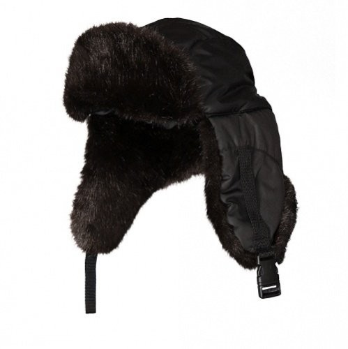 Шапка-ушанка с регулировкой размера меховая СОБОЛЬ черная, Z311-56-58