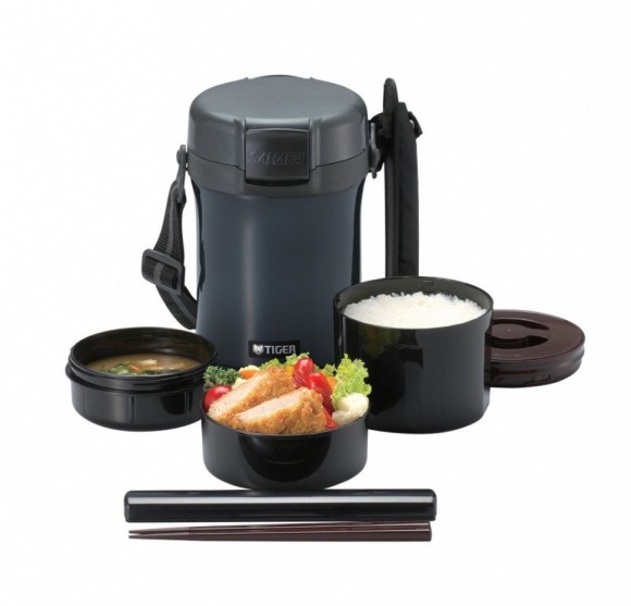 Термос для еды с контейнерами Tiger LWU-A201 Charcoal Gray, LWU-A201 HD