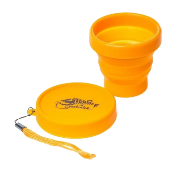 Tramp Стакан силиконовый складной с крышкой, оранжевый, TRC-037