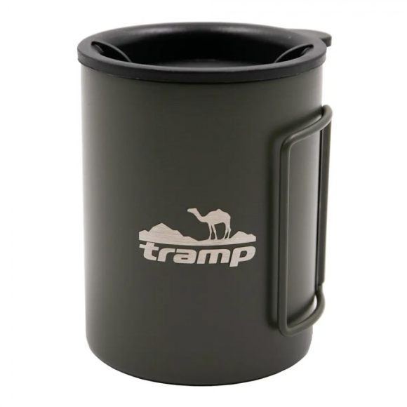 Tramp термокружка со складными ручками и поилкой, 400 мл оливковый, TRC-037