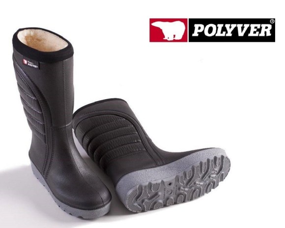 Детские сапоги из полиуретана Polyver черные