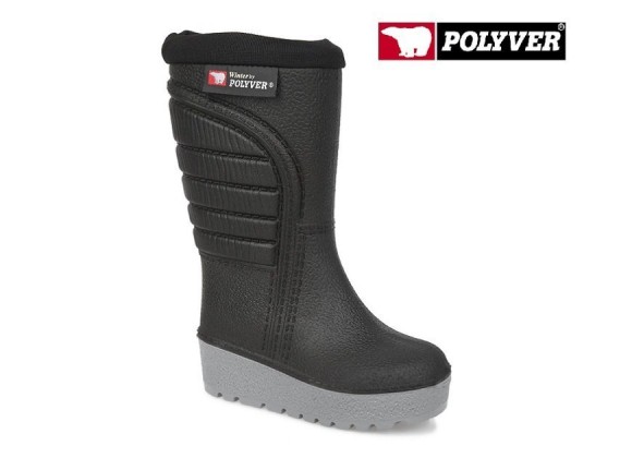 Детские сапоги из полиуретана Polyver черные