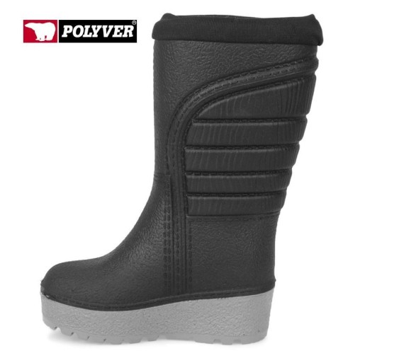 Детские сапоги из полиуретана Polyver черные