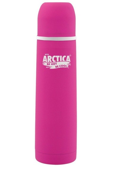 Термос "Арктика" с узким горлом 103-500К фукси с кнопкой, 0.5 л, 103-500К фукси