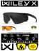 Тактические очки для стрельбы с баллистической защитой WILEYX Saber Advanced Matte Black (Grey-Rust)