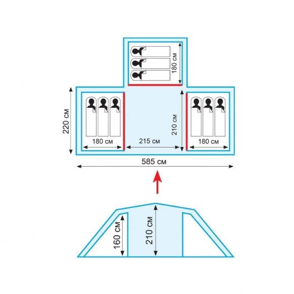 Кемпинговая палатка Tramp Brest 9 V2, TRT-84