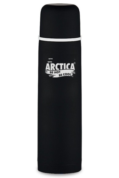Термос "Арктика" с узким горлом с кнопкой 103-1000К черный, 1 л, 103-1000К черный