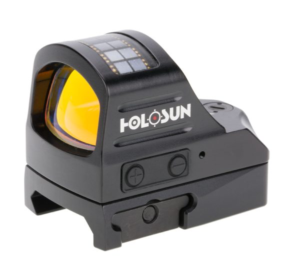 Коллиматор Holosun ELITE micro открытый, солн.бат., точка/круг/круг-точка 2/32МОА, подсв.12(+NV) GREEN, титан, 75г