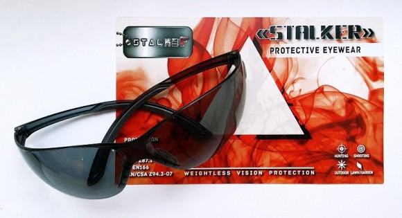 Очки стрелковые "Stalker" защитные, цвет - чёрные, материал - поликарбонат, светопропускаемость 23%, блистер, ST-23В