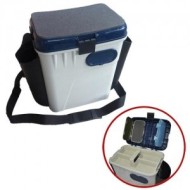 Ящик рыболовный зимний Salmo 2-х ярус. пласт. с карманами 33.5х23.5х39см, 1870-K