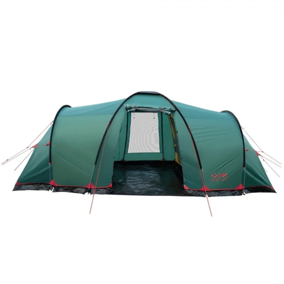 Tramp двухкомнатная палатка Brest 4 V2 (Зеленый), TRT-82