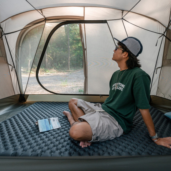 Палатка NATUREHIKE Shandi, 2 спальни+1 комната, серая