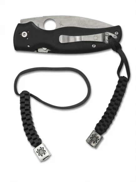 Темляк SPYDERCO Bead Square + Lanyard black