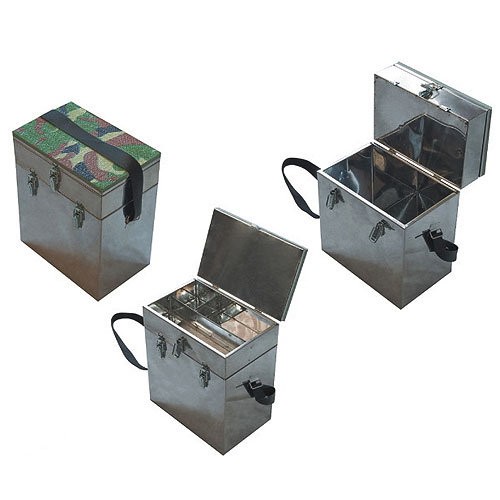 Ящик рыболовный нержавеющая сталь 2-х ярус. 40х19х36см, 6-01-0106