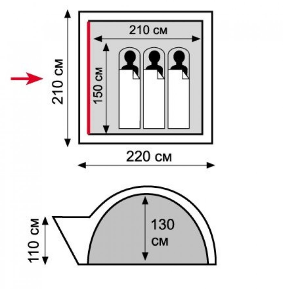 Tramp Lite палатка Wonder 3 (песочный), 4743131058835
