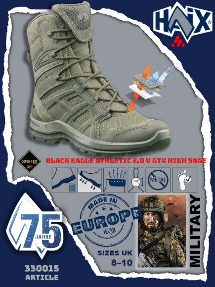 Тактические ботинки HAIX Black Eagle Athletic 2.0 V GTX High Sage