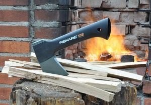 Топор Fiskars X5 малый туристический (с брезентовым чехлом), 121121