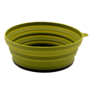 Tramp Тарелка силиконовая с пластиковым дном 550 мл, оливковый, TRC-090