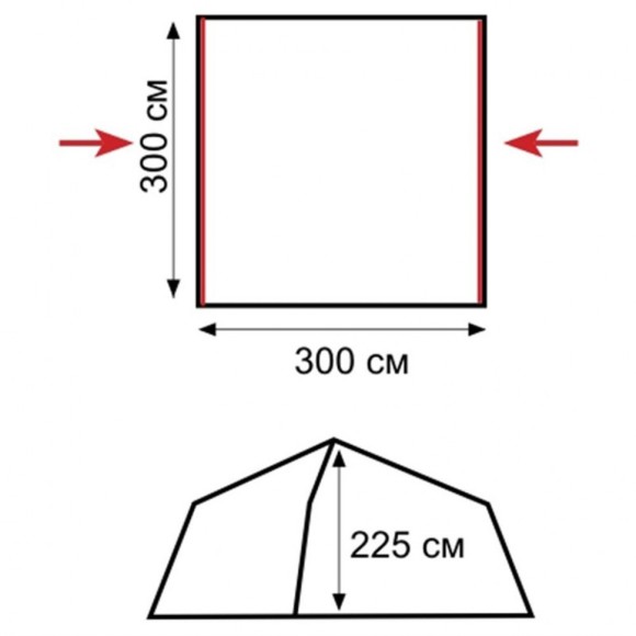 Tramp шатер Bungalow Lux (V2) (зеленый), TRT-85