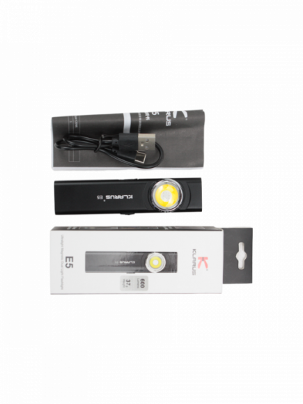 Фонарь EDC KLARUS E5, 600Lm, акк.450mAh черный