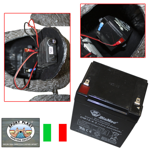 Муляж гуся машущего крыльями с мотором Sport Plast SFLD 940 белолобый, SFLD 940