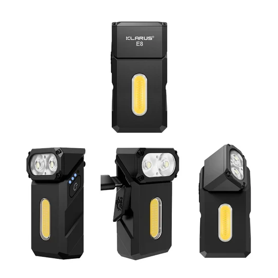 Фонарь EDC KLARUS E8, 1000Lm, акк.1000mAh черный