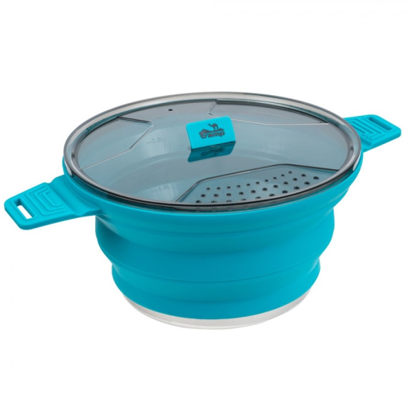 Котелок складной силиконовый Tramp 2,5 л аквамарин, TRC-037