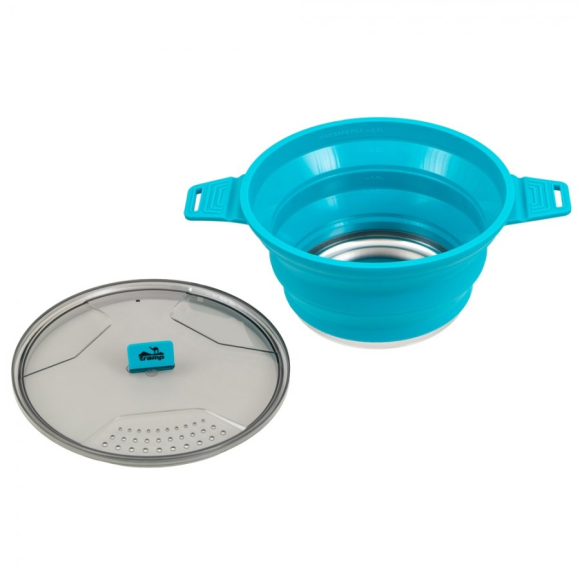 Котелок складной силиконовый Tramp 2,5 л аквамарин, TRC-037