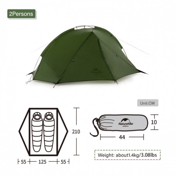 Палатка NATUREHIKE Tagar Double Green