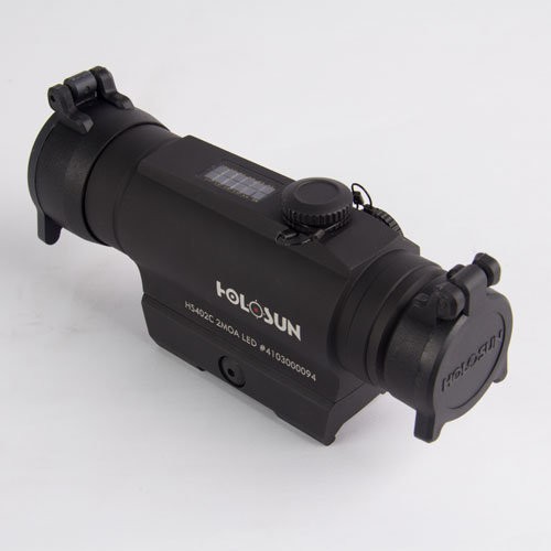 Коллиматор Holosun Tube на Weaver/Picatinny + солн.бат.,быстросъемн.,точка 2MOA, 12 подсв. (+NV), 333гр. (20 шт./уп.)