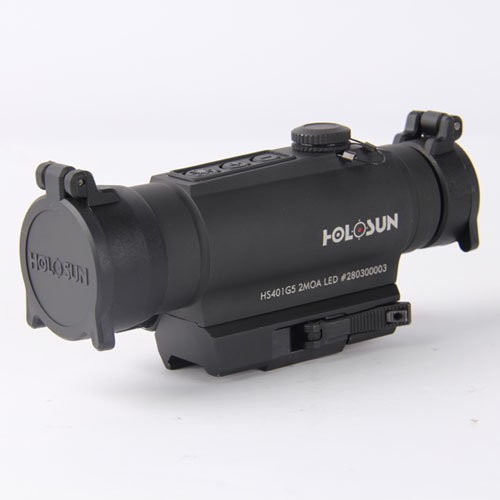 Коллиматор Holosun Tube на Weaver/Picatinny+лазер 650 нм,быстросъемн,точка 2MOA, 12 подсв(+NV), 395г 20 шт./уп.