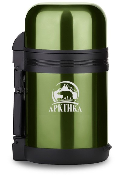 Термос "Арктика" с широким горлом универсальный 202-1000 болотный , 1 л, 202-1000 болотный